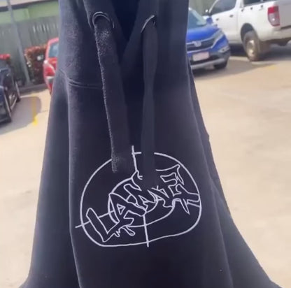 Lame - Black Embroidery Hoodie